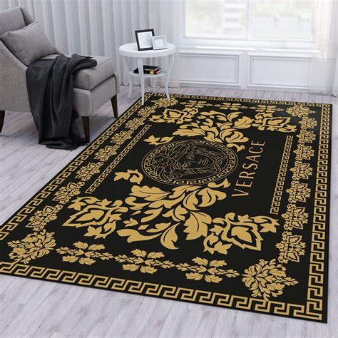 versace rug for living room|versace rug black and gold.